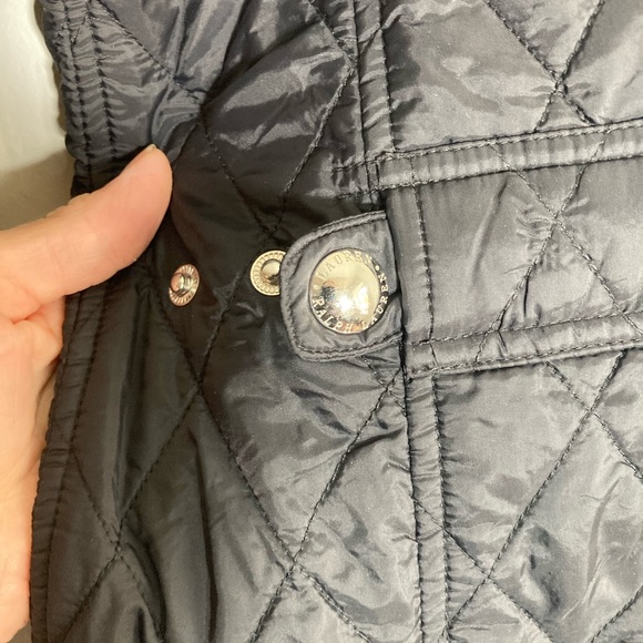 Lauren Ralph Lauren Quilted Puffer Jacket Black Size Medium **read - Picture 7 of 8
